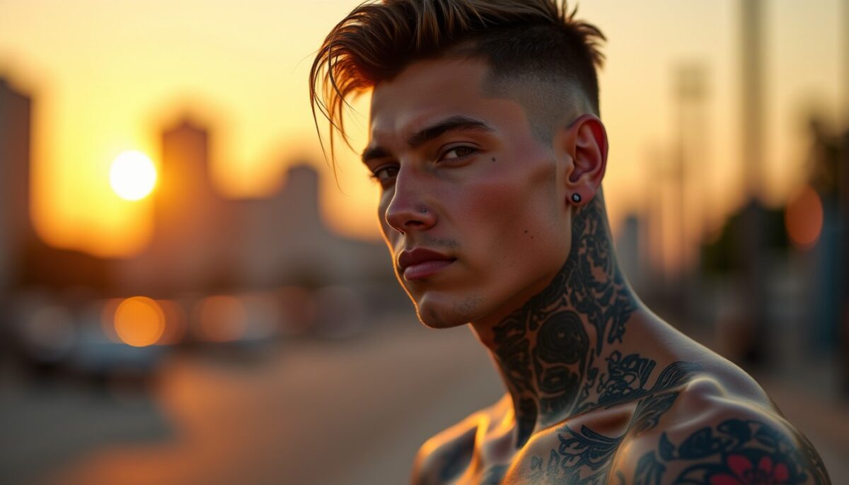 Tatouages masculins sur le cou : entre audace et style
