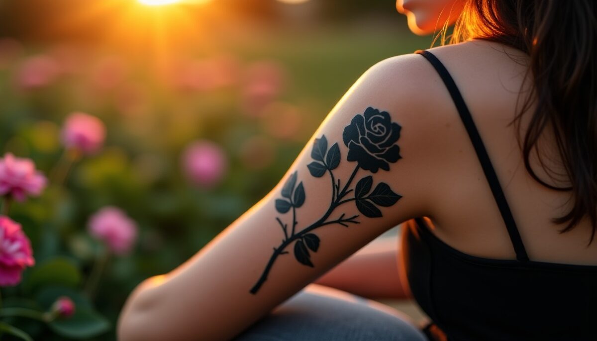 Tatouage de rose noire : symbole d’amour douloureux ou d’une force indomptable ? Découvrez notre guide complet