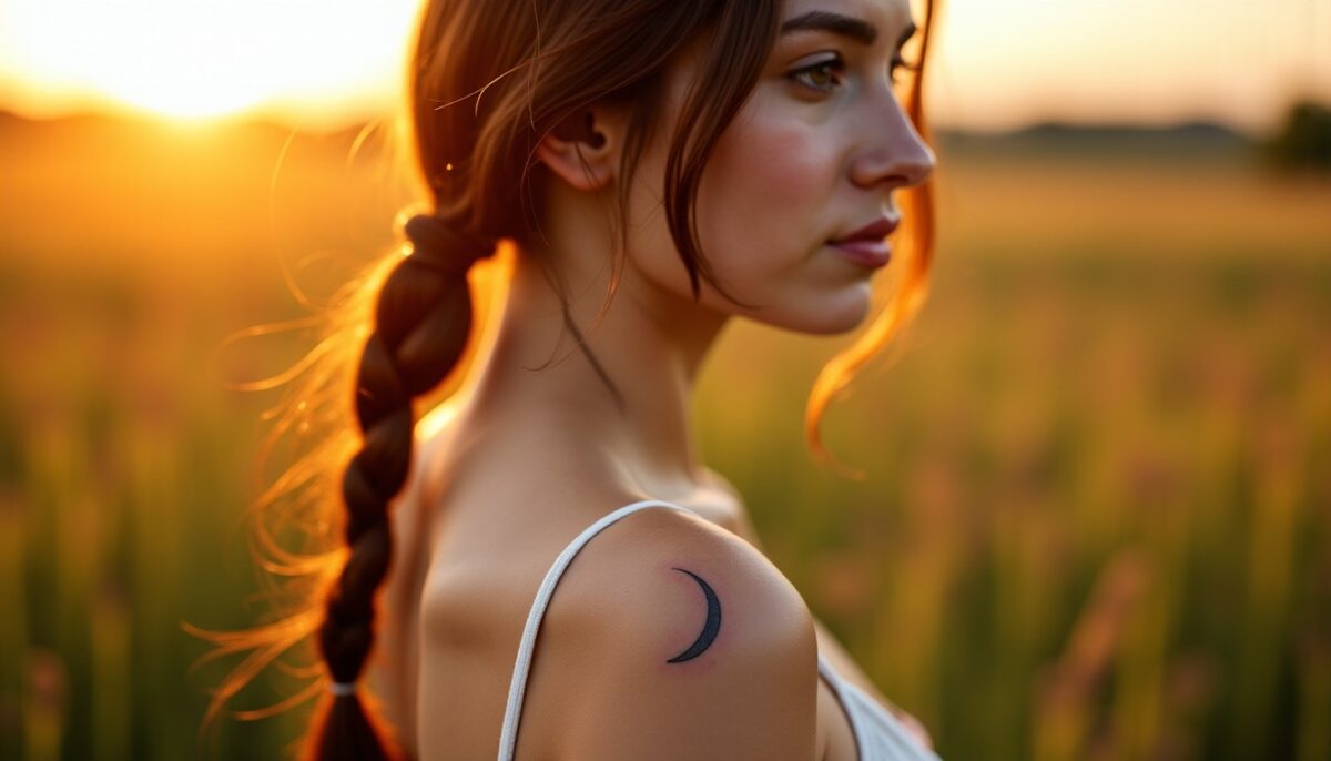 Tatouage de croissant de lune : une symbolique profonde et personnelle à découvrir