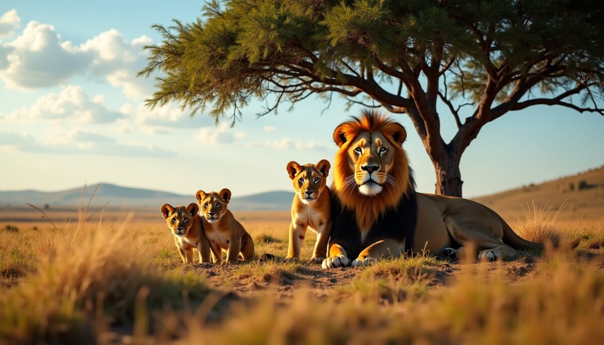 Quelle signification symbolique se cache derrière un tatouage de lion et de lionceaux ?